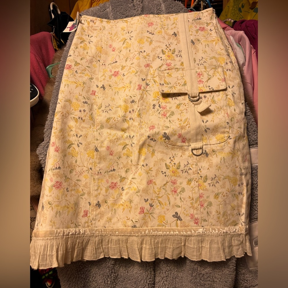 Vintage Style Floral Pattern Skirt